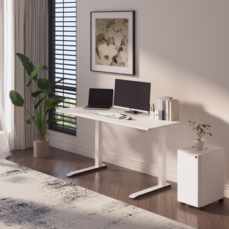 FlexiSpot E7 電動昇降スタンディングデスク 純正天板E7HB付き 電動