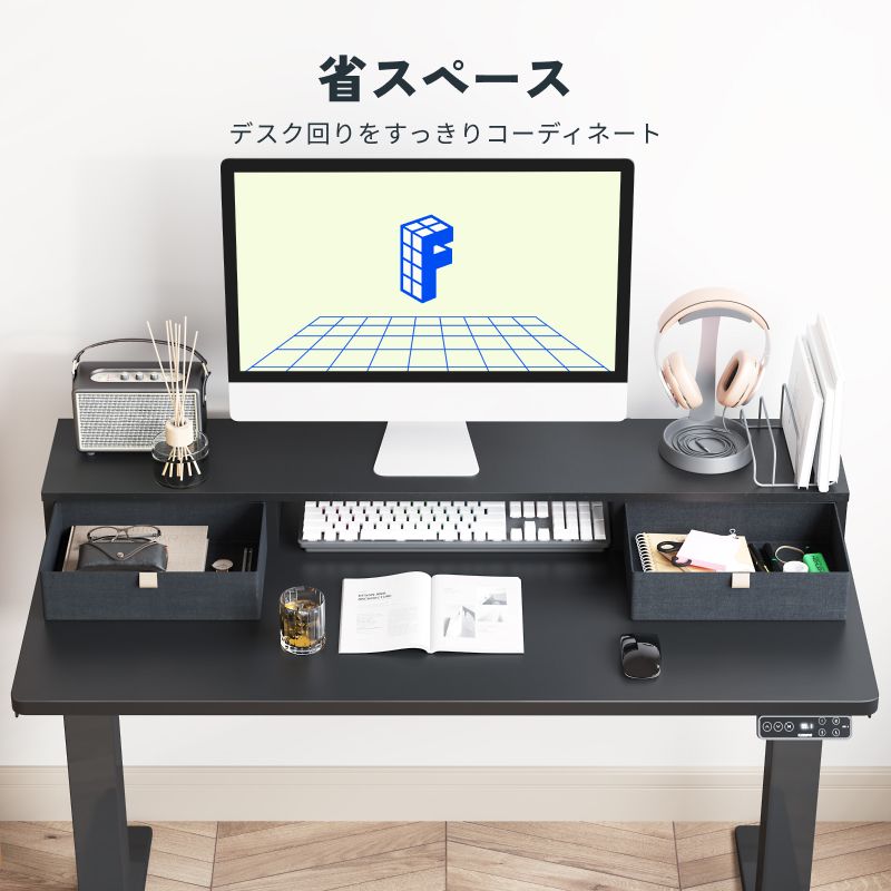 Flexispot天板 ブラック 120X60X2.5cm