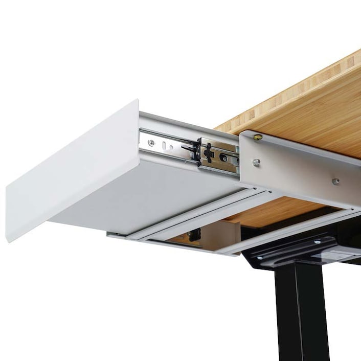 Slim under desk store storage drawer