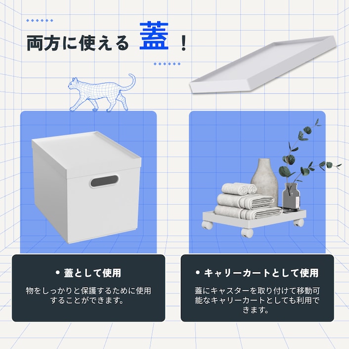 ホワイト 電動カート 後部収納ボックス付き 収納カート・CB5 | FlexiSpot 公式ストア