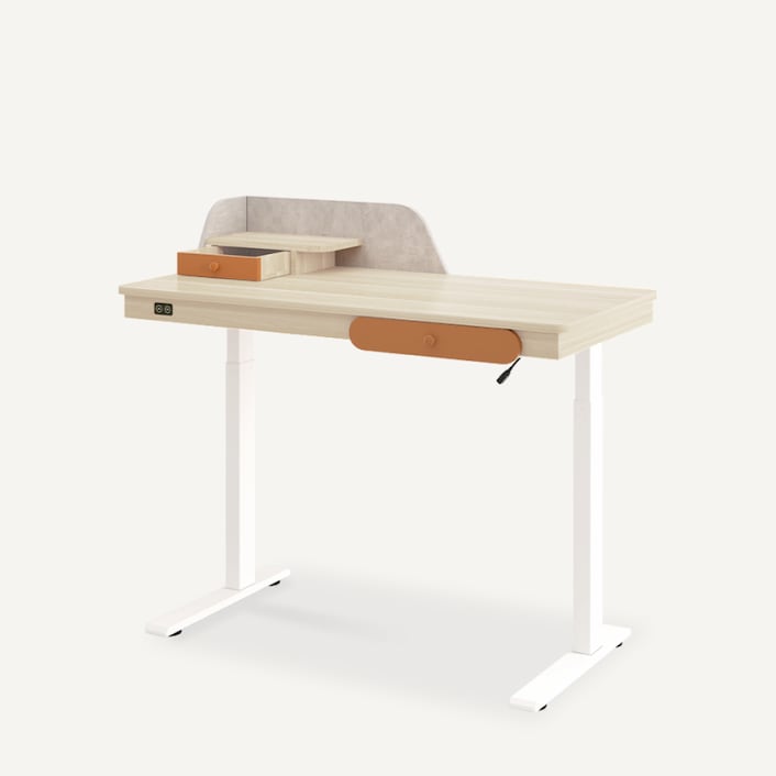 Amazon | ZEOPLE 手動式昇降式デスク パソコンデスク 70-90cm高