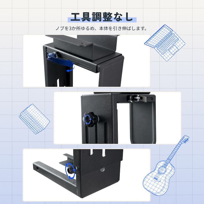 FlexiSpot電源タップ、CPUスタンド、モニターアーム FlexiSpot モニターアーム ディスプレイアーム ガスシリンダー ガス