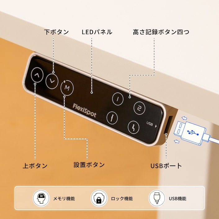 FLEXISPOT E7B 電動式昇降デスク 電動昇降式デスク・E7 Click | FlexiSpot 公式ストア