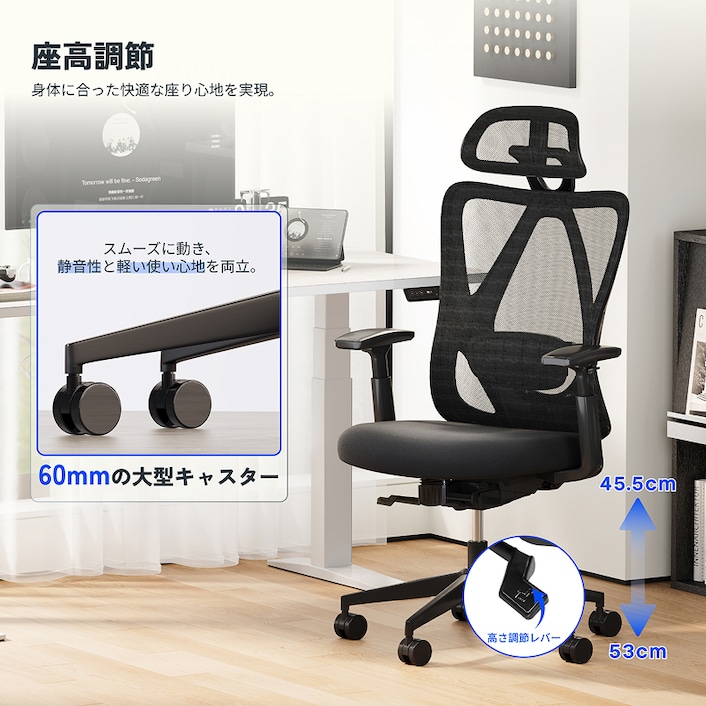 Flexispot C5 / デスクチェア / オフィスチェア Amazon.co.jp: FLEXISPOT オフィスチェア デスクチェア C5 多機能調節